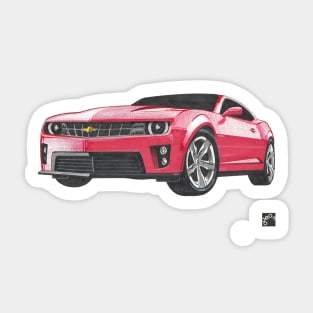 Geo3Doodles Chevy Camar oh doodle Sticker